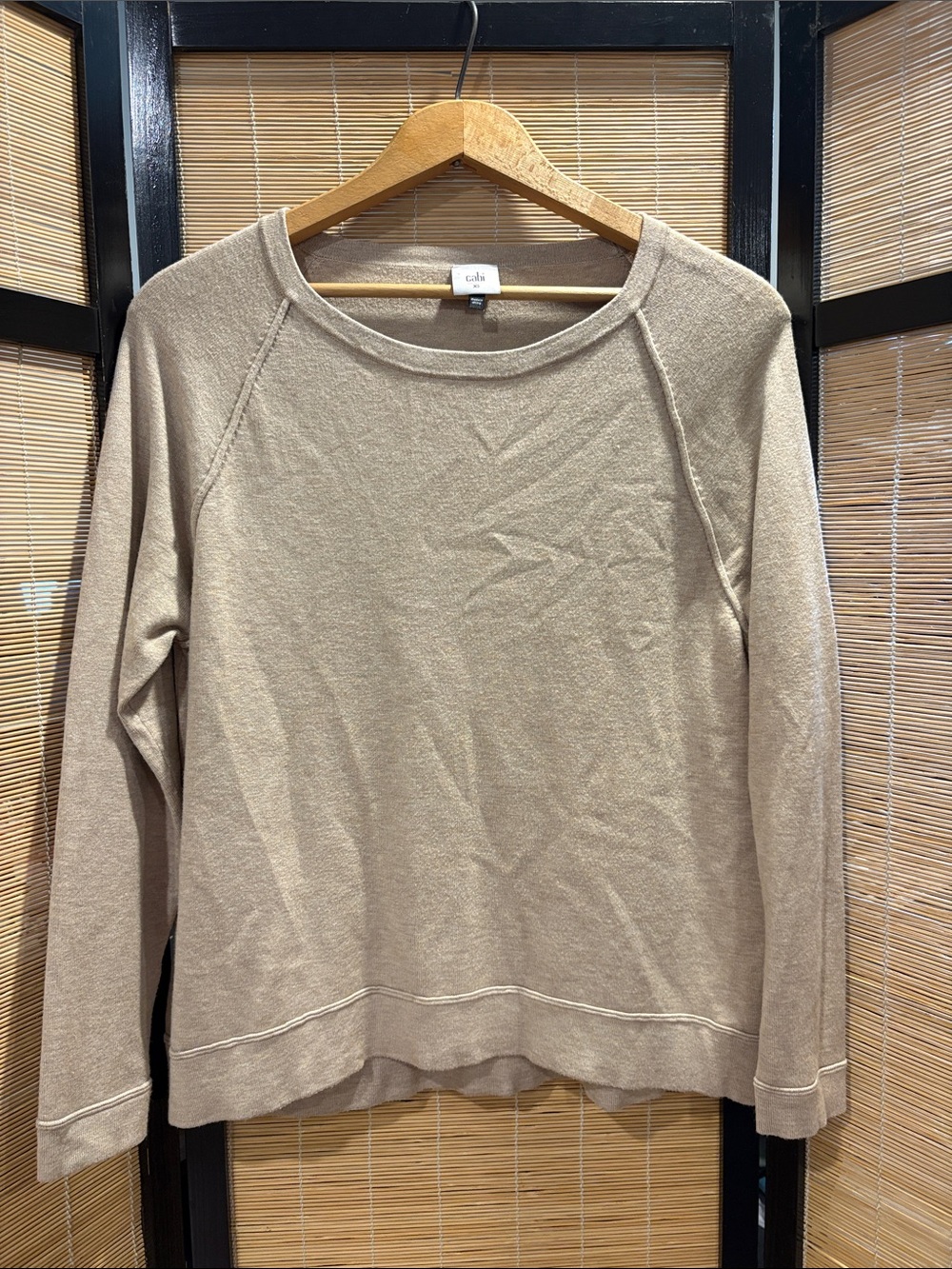 cabi Crewneck Sweater in Taupe